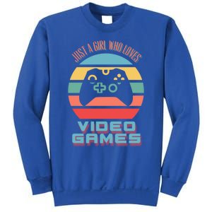 Just A Who Loves Video Games Video Game Gift Sweatshirt