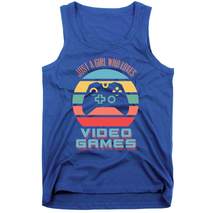 Just A Who Loves Video Games Video Game Gift Tank Top