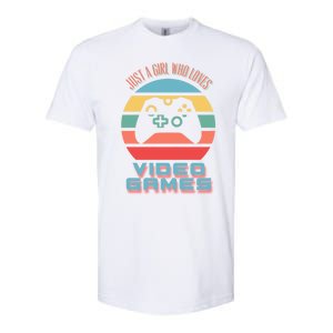 Just A Who Loves Video Games Video Game Gift Softstyle CVC T-Shirt