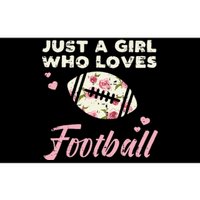 Just A Who Loves American Football Flowers Bumper Sticker