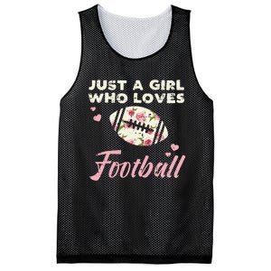 Just A Who Loves American Football Flowers Mesh Reversible Basketball Jersey Tank