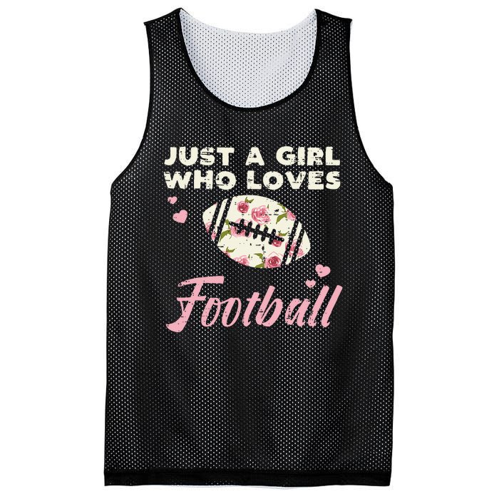 Just A Who Loves American Football Flowers Mesh Reversible Basketball Jersey Tank