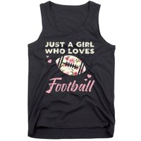 Just A Who Loves American Football Flowers Tank Top