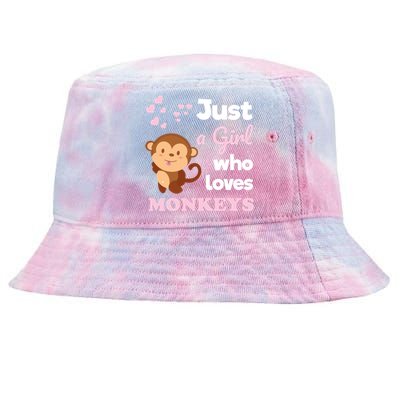 Just A Who Loves Monkeys Monkey Gift Tie-Dyed Bucket Hat