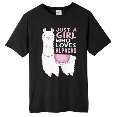 Just A Who Loves Alpacas Cute Alpaca Tall Fusion ChromaSoft Performance T-Shirt