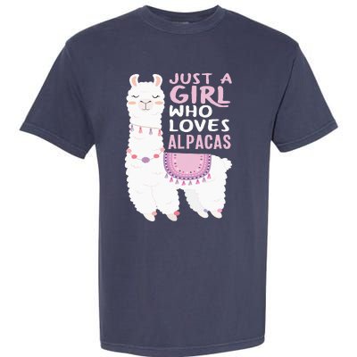 Just A Who Loves Alpacas Cute Alpaca Garment-Dyed Heavyweight T-Shirt