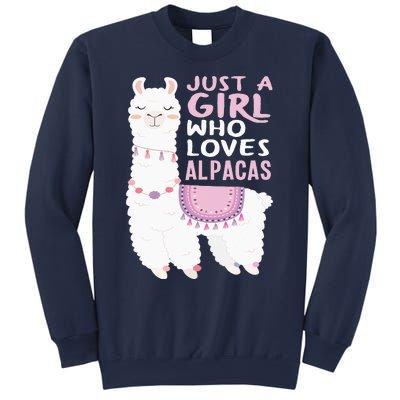 Just A Who Loves Alpacas Cute Alpaca Sweatshirt