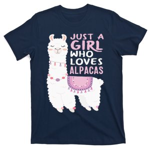 Just A Who Loves Alpacas Cute Alpaca T-Shirt