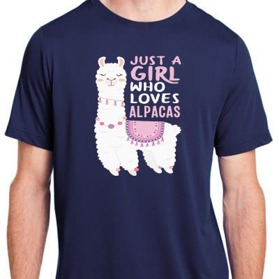 Just A Who Loves Alpacas Cute Alpaca Adult ChromaSoft Performance T-Shirt