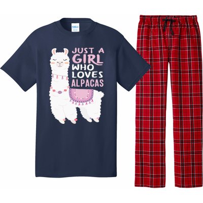 Just A Who Loves Alpacas Cute Alpaca Pajama Set