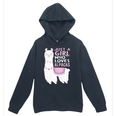 Just A Who Loves Alpacas Cute Alpaca Urban Pullover Hoodie