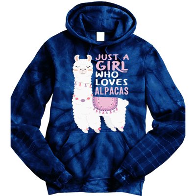 Just A Who Loves Alpacas Cute Alpaca Tie Dye Hoodie