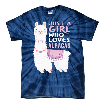 Just A Who Loves Alpacas Cute Alpaca Tie-Dye T-Shirt