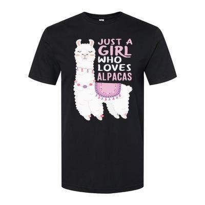 Just A Who Loves Alpacas Cute Alpaca Softstyle CVC T-Shirt