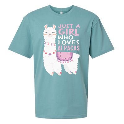 Just A Who Loves Alpacas Cute Alpaca Sueded Cloud Jersey T-Shirt