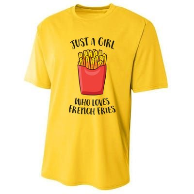 Just A Who Loves French Fries Cool Gift Performance Sprint T-Shirt