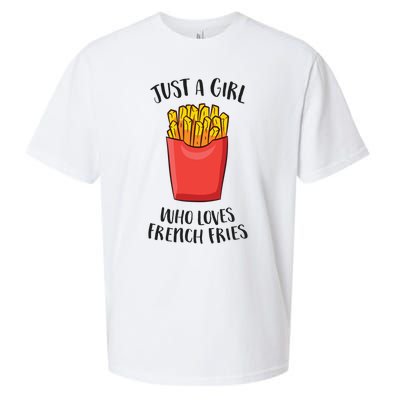 Just A Who Loves French Fries Cool Gift Sueded Cloud Jersey T-Shirt