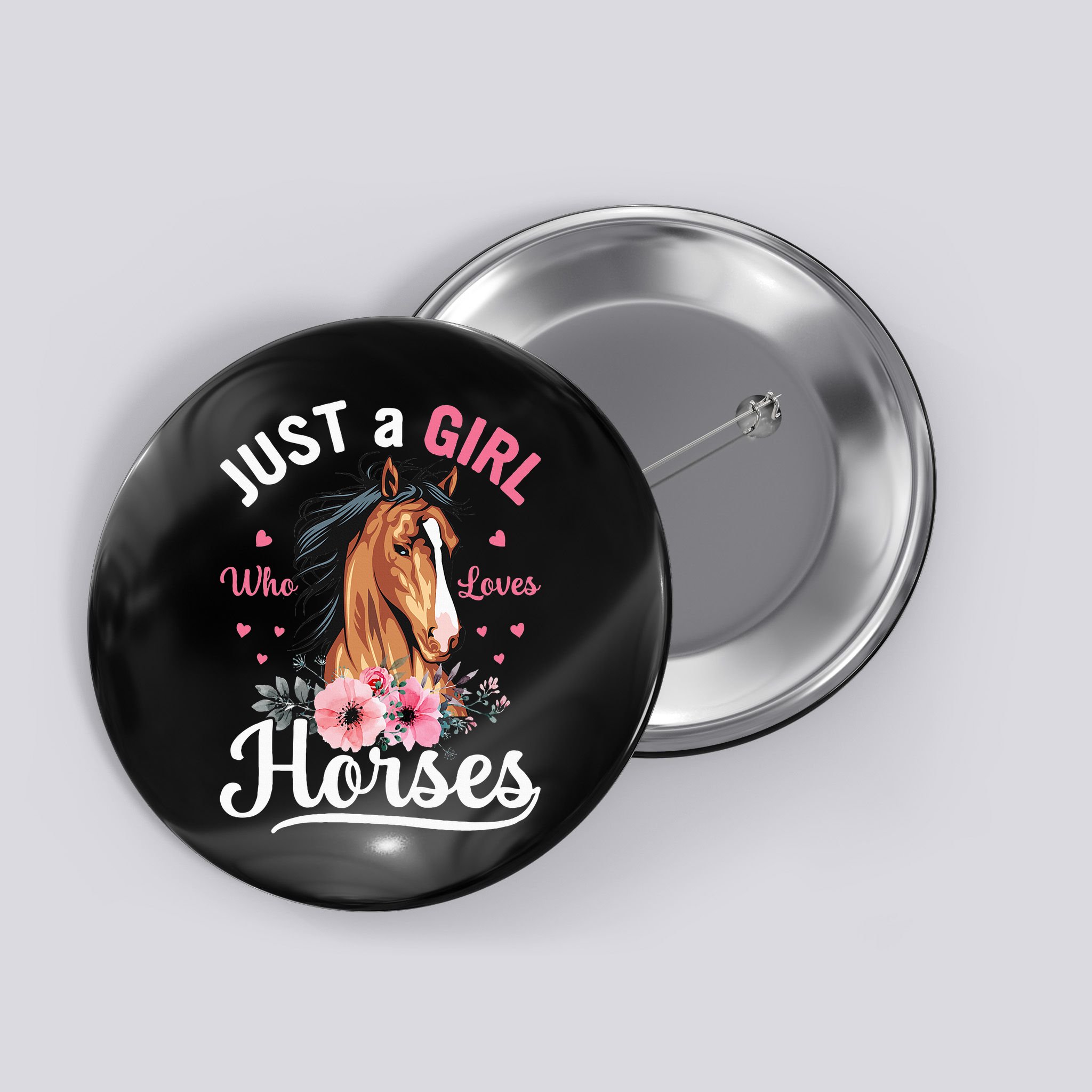 Just A Who Loves Horses Vintage Horse Button