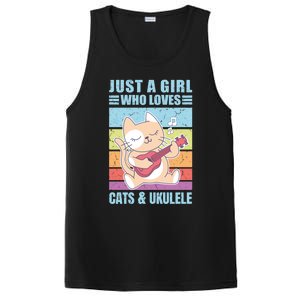 Just A Who Loves Cats And Ukulele Gift And Gift PosiCharge Competitor Tank