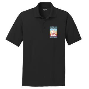 Just A Who Loves Cats And Ukulele Gift And Gift PosiCharge RacerMesh Polo