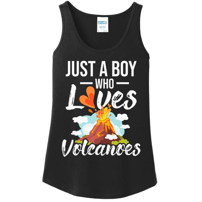 Just A  Who Loves Volcanoes Ladies Essential Tank