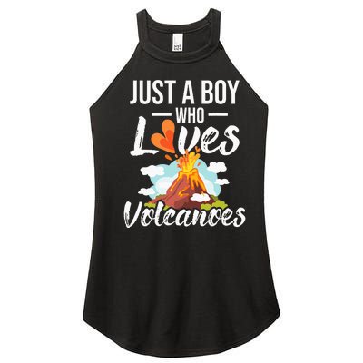 Just A  Who Loves Volcanoes Women’s Perfect Tri Rocker Tank