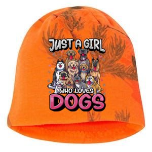 Just A Who Loves Dogs Cool Gift Funny Puppy Dog Lover Gift Kati - Camo Knit Beanie