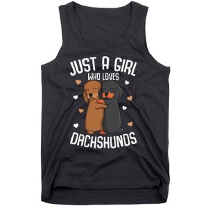 Just a who loves Dachshunds Dog Lover Tank Top