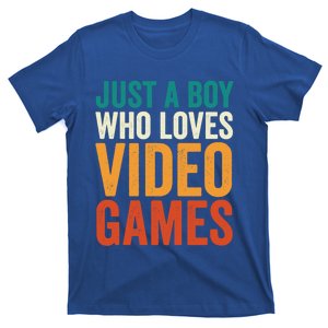 Just A Who Loves Video Games Gamer Retro Cool Gift T-Shirt