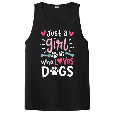 Just A Who Loves Dogs Funny Gift For Dog Lovers PosiCharge Competitor Tank