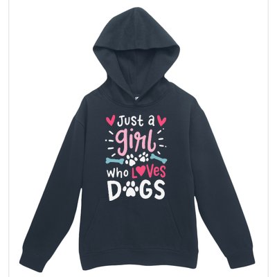 Just A Who Loves Dogs Funny Gift For Dog Lovers Urban Pullover Hoodie