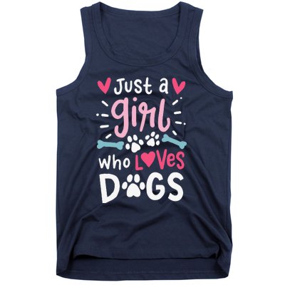 Just A Who Loves Dogs Funny Gift For Dog Lovers Tank Top