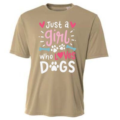 Just A Who Loves Dogs Funny Gift For Dog Lovers Cooling Performance Crew T-Shirt