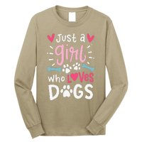 Just A Who Loves Dogs Funny Gift For Dog Lovers Long Sleeve Shirt