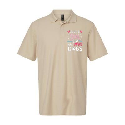 Just A Who Loves Dogs Funny Gift For Dog Lovers Softstyle Adult Sport Polo