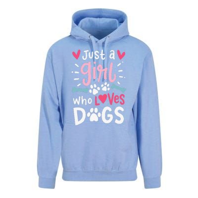 Just A Who Loves Dogs Funny Gift For Dog Lovers Unisex Surf Hoodie