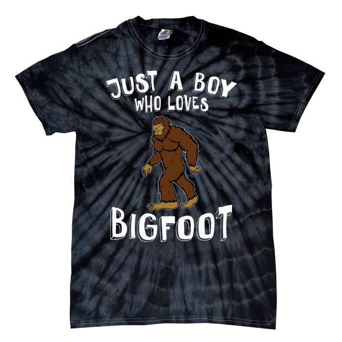 Just A Who Loves Bigfoot Hunter Animal Lover Camping Tie-Dye T-Shirt