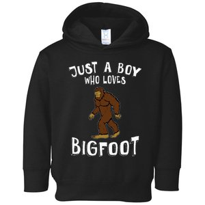 Just A Who Loves Bigfoot Hunter Animal Lover Camping Toddler Hoodie