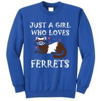 Just A Who Loves Ferrets Zoogoer Wildlife Animal Cool Gift Sweatshirt