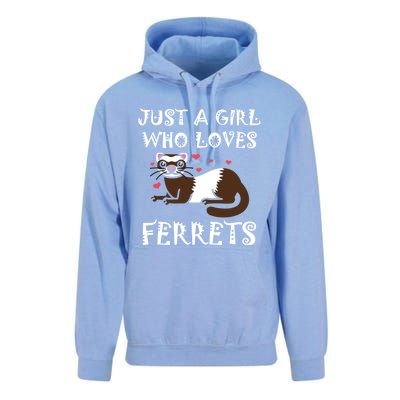 Just A Who Loves Ferrets Zoogoer Wildlife Animal Cool Gift Unisex Surf Hoodie