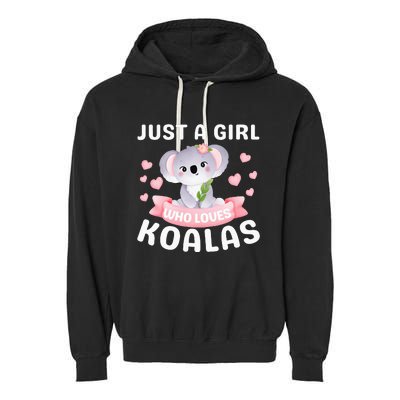 Just A  Who Loves Koala Bear Garment-Dyed Fleece Hoodie