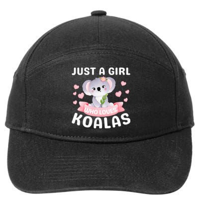 Just A  Who Loves Koala Bear 7-Panel Snapback Hat