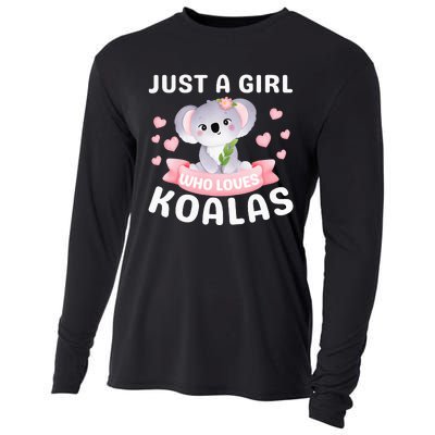 Just A  Who Loves Koala Bear Cooling Performance Long Sleeve Crew