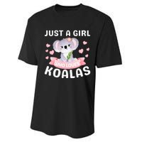 Just A  Who Loves Koala Bear Performance Sprint T-Shirt