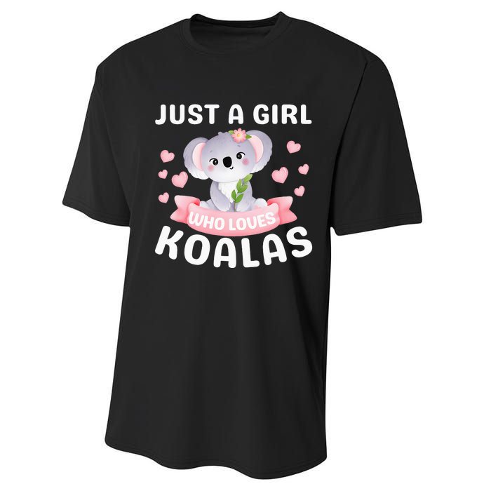 Just A  Who Loves Koala Bear Performance Sprint T-Shirt