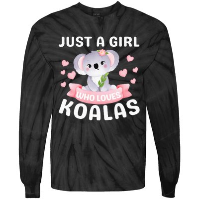 Just A  Who Loves Koala Bear Tie-Dye Long Sleeve Shirt