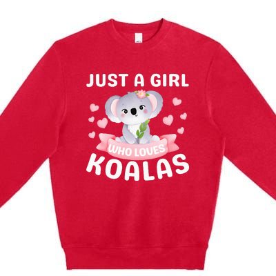 Just A  Who Loves Koala Bear Premium Crewneck Sweatshirt