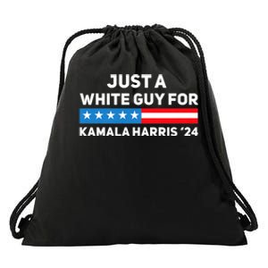 Just A White Guy For Kamala Harris 2024 President Election Drawstring Bag