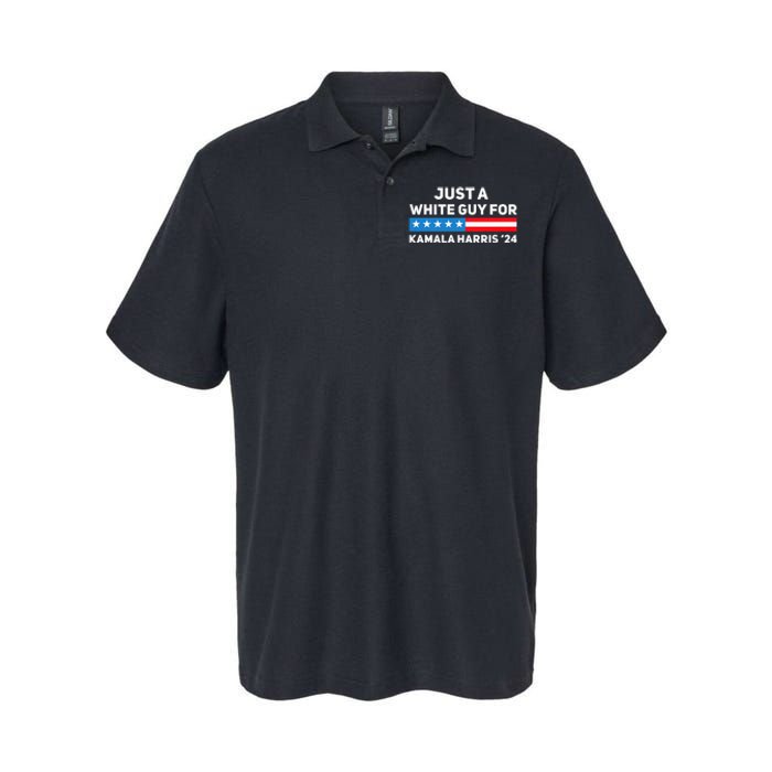 Just A White Guy For Kamala Harris 2024 President Election Softstyle Adult Sport Polo