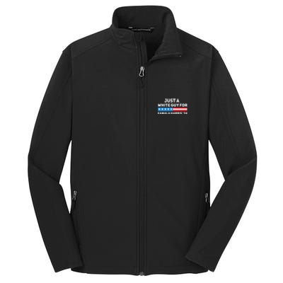 Just A White Guy For Kamala Harris 2024 President Election Core Soft Shell Jacket